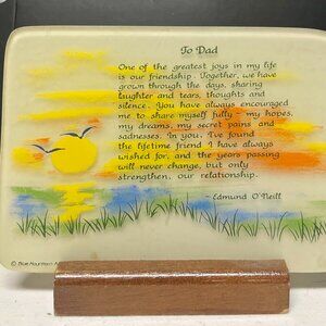💛 “To Dad” Sentimental Plaque – Blue Mountain Art – Vintage Heartfelt Decor
